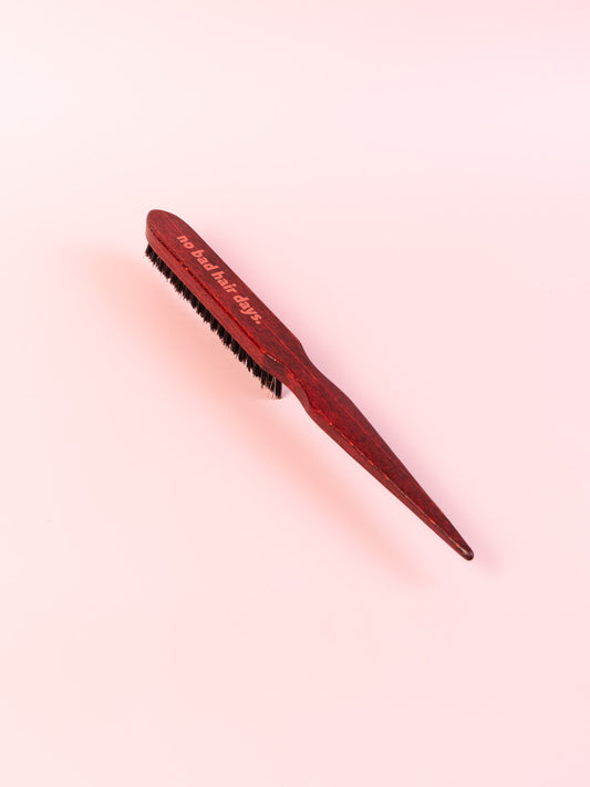 Sleekbrush mit "no bad hair days." Print in rot-pink