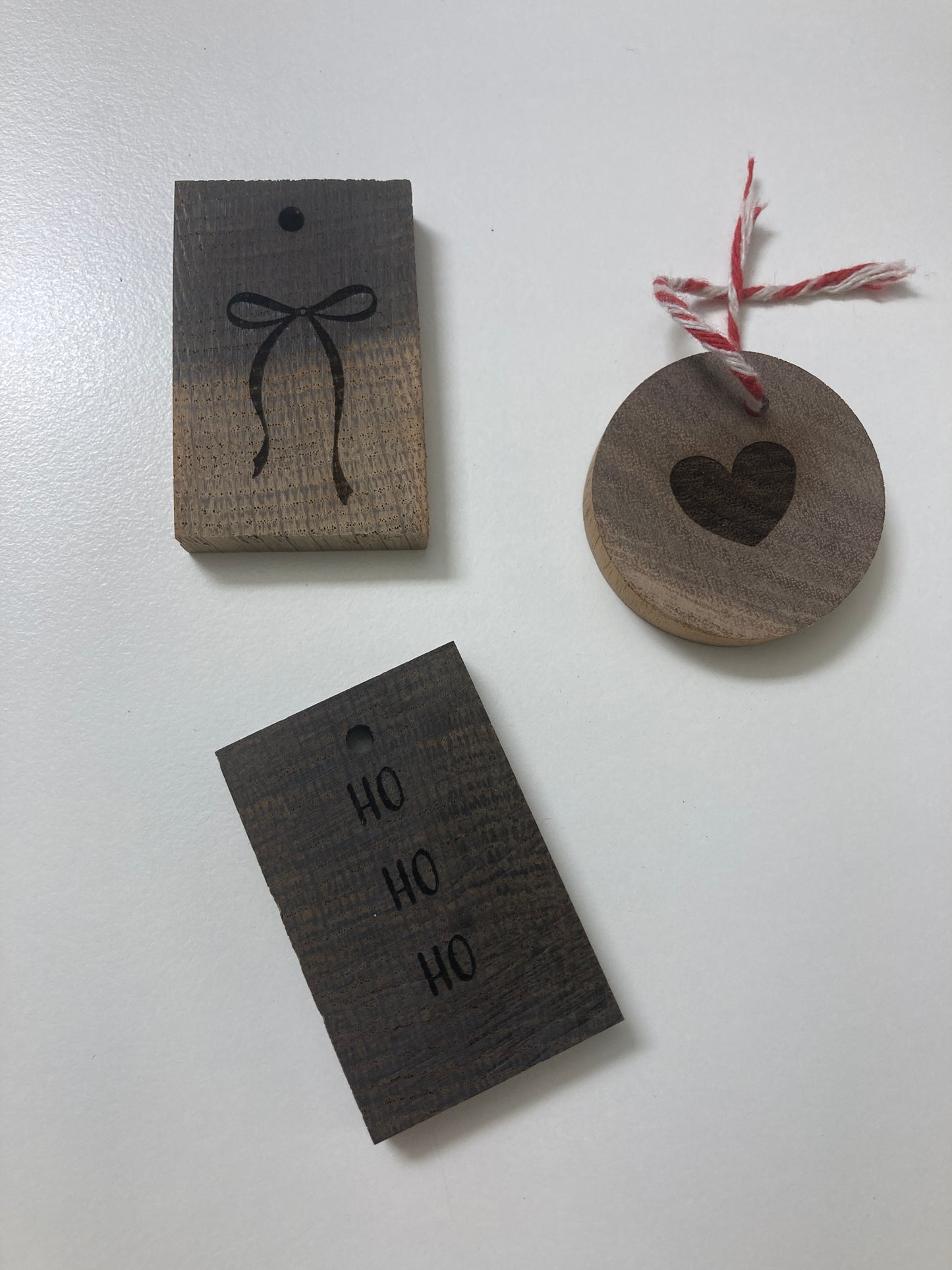 Holzanhänger Weihnachten rund & eckig